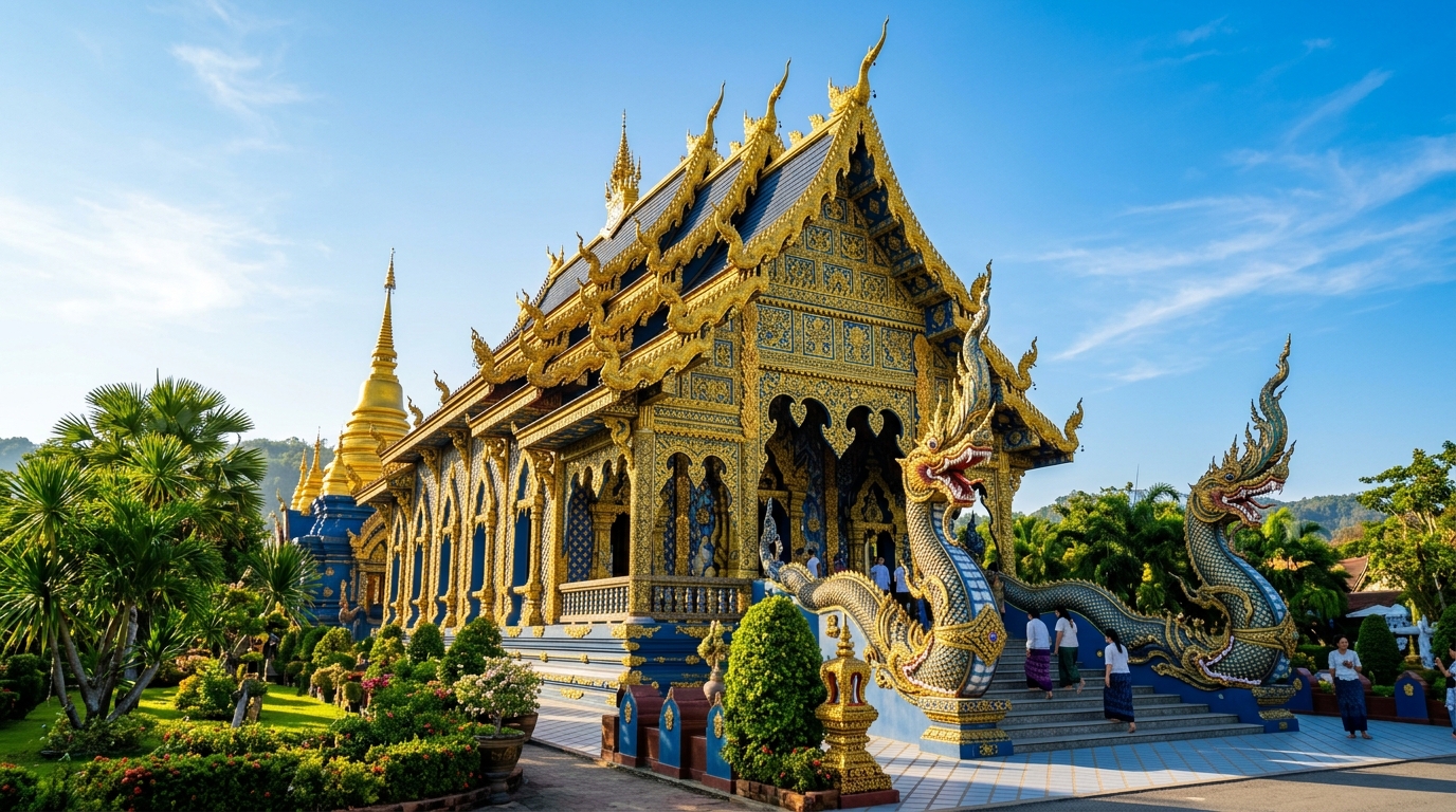 Chiang Rai Golden and Blue Temple