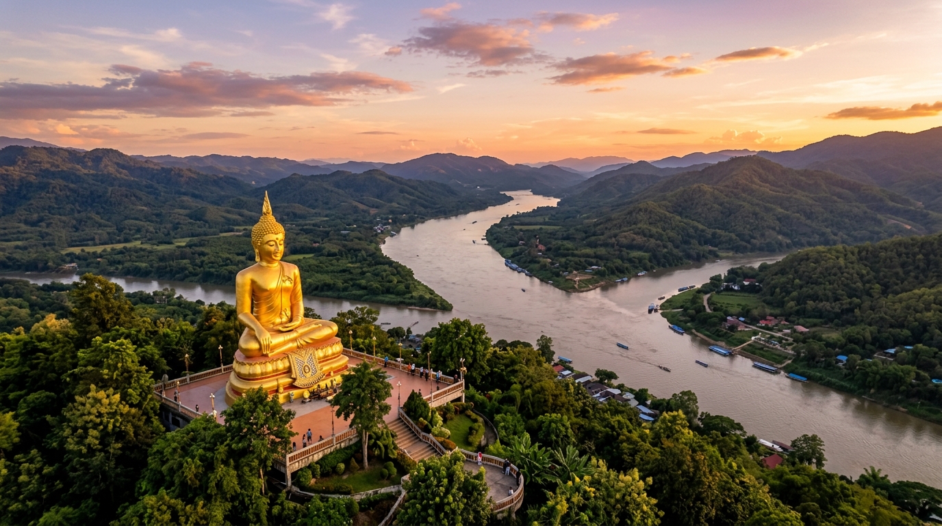 Golden Triangle Mekong River view