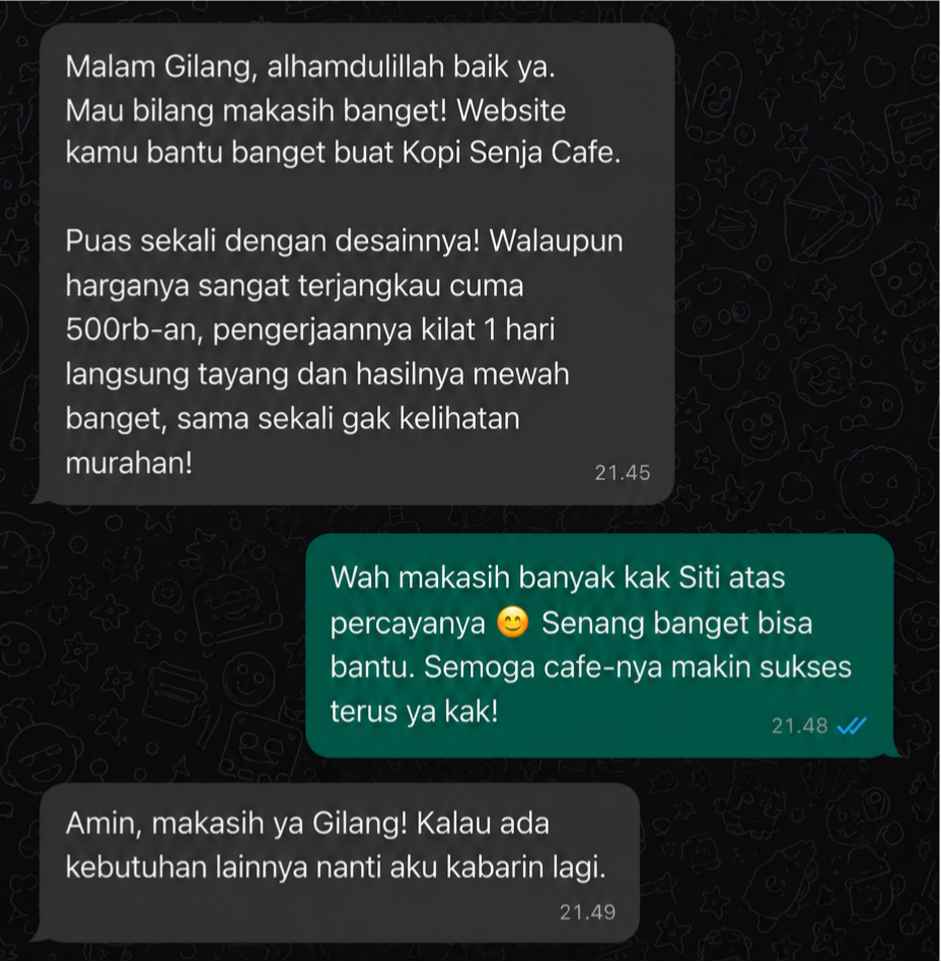 Testimoni Chat Bu Siti